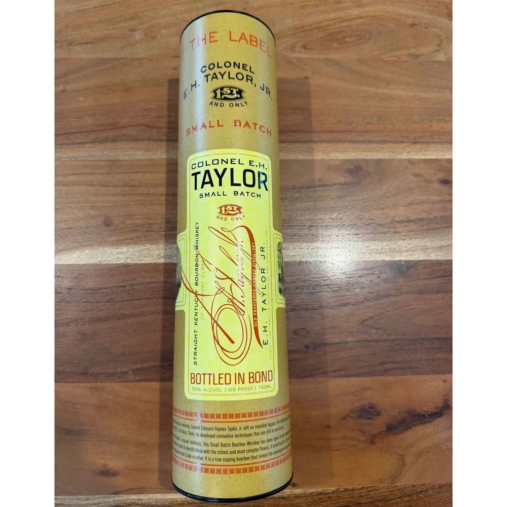 Colonel EH Taylor Jr Small Batch Bourbon Whiskey Empty Collector Tube 750ml Can